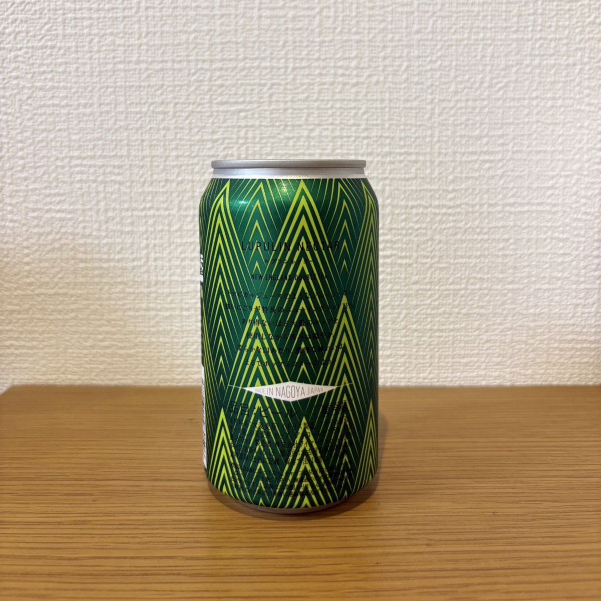 ルプリンネクターの缶の裏面。MADE IN NAGOYA JAPANの表示が入っている